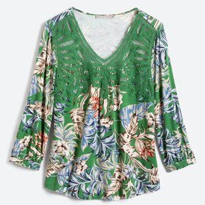 DANIEL RAINN Selinka Crochet Detail Cotton Blend